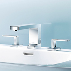 LULU 3穴型2バルブ洗面混合栓(引棒有り)