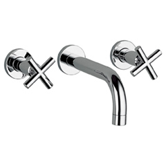 TARA. 壁出し式 2バルブ洗面混合栓