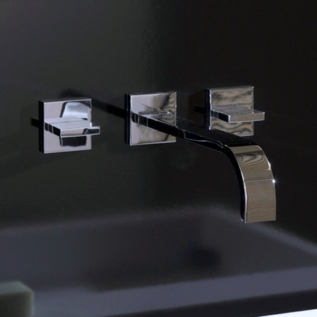 MEM 壁出し式 2バルブ洗面混合栓