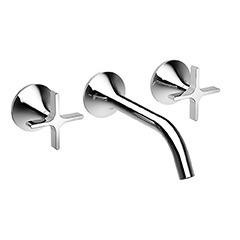 VAIA 壁出し式 2バルブ洗面用混合栓