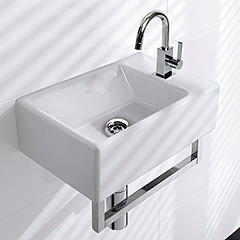 Memento VB壁付型手洗器400mm+排水目皿+ボトルトラップセット