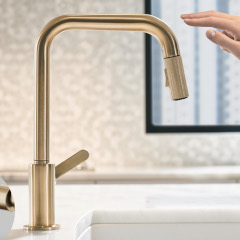 LITZE タッチ水栓 シングルレバーキッチン混合水栓(ホース引出しタイプ)