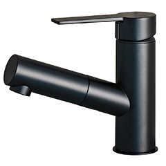 コラムシングルレバー引き出し式洗面混合栓・節湯仕様(引棒無し)