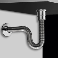 ジャバラPトラップ 壁排水用 (調整可)