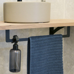 カウンタータオル掛け400mm　ブラック