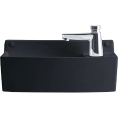 【キャンペーン】アーチラインオートストップ水栓セット(Sトラップ+床給水) ブラック