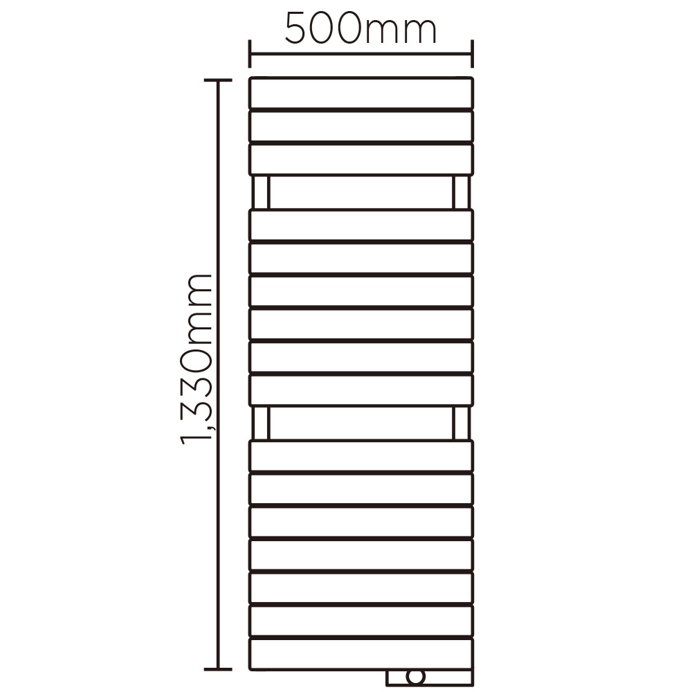 EX(高さ:1330mm 幅:500mm スイッチボックス右 P045 )ブラックマット