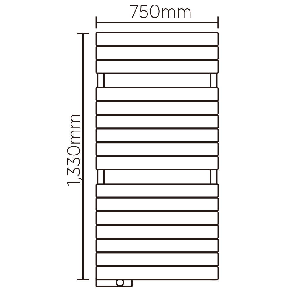 EX(高さ:1330mm 幅:750mm スイッチボックス左 P071 )ホワイトマット