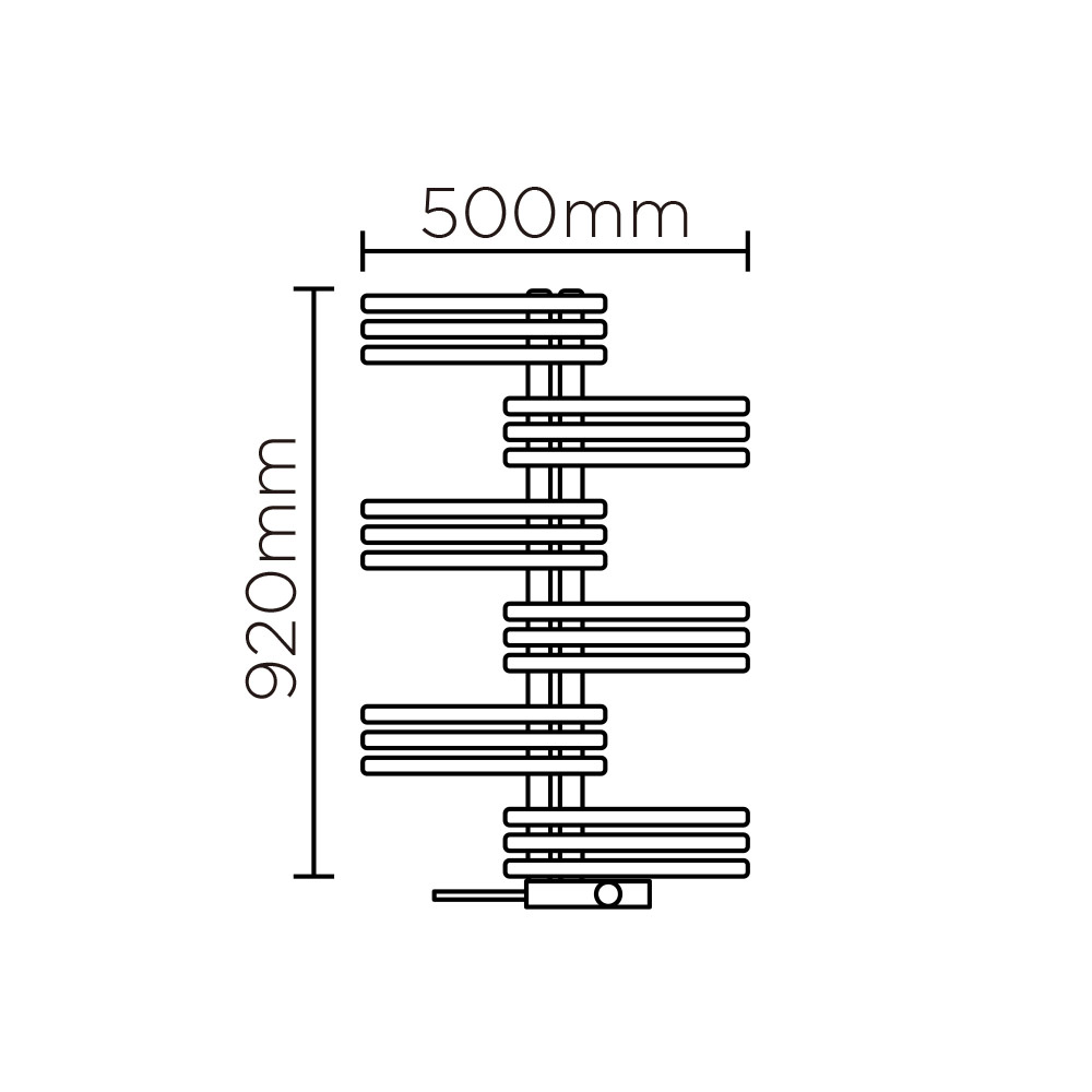 YSE(高さ:920mm 幅:500mm コード出口　左 P120 )ミルクティー