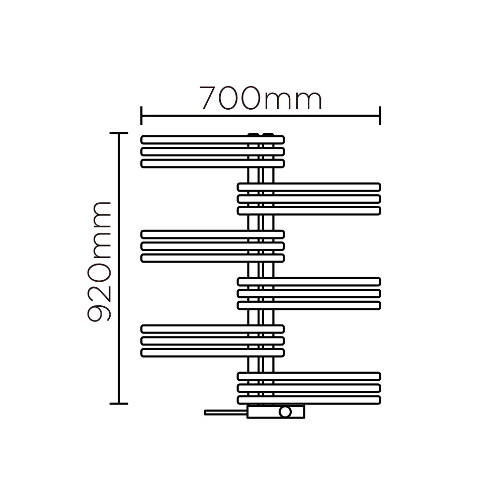 YSE(高さ:920mm 幅:700mm コード出口　左 P050 )アースブラウンマット