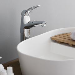 Kiwitap シングルレバー洗面混合栓 (引棒無し)