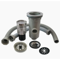 ゴミカゴ付きキッチン排水トラップ