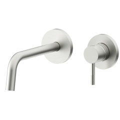 PAFFONI LIGHT×JOLLY シングルレバー壁付け洗面混合栓　ステンレス