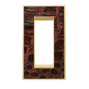 スイッチ/コンセントプレート アリココブラウン/ブライト ゴールド