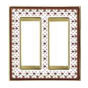 スイッチ/コンセントプレート ブラウンアイリス/ブライト ゴールド