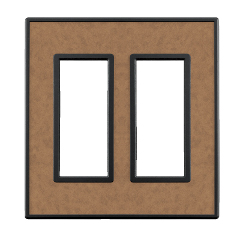 スイッチ/コンセントプレート 2連スイッチプレート マロンカーフ