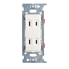 埋込ダブルコンセント　ピュアホワイト