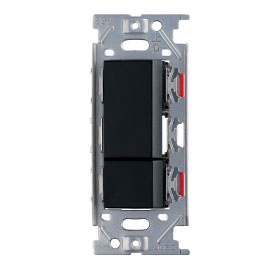 埋込ダブルスイッチ　ソフトブラック