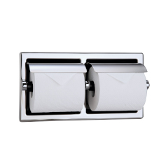 2連ペーパーホルダー(ヨコ半埋込型)直付・インストレーションクランプ両対応