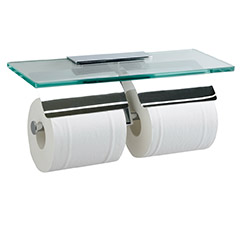 棚付2連ペーパーホルダー