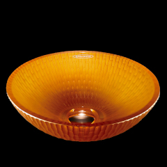 TRINITY ROUND クリスタルガラス手洗器280mm(アンバー)