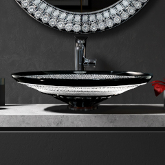 DILOS GAIA BLACK クリスタルガラス手洗器450mm