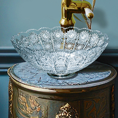 MIMI QUEEN クリスタルガラス手洗器280mm エリザベスカット