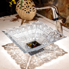 MIMI SQUARE QUEEN クリスタルガラス手洗器280mm エリザベススクエア