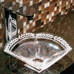 MIMI SQUARE QUEEN クリスタルガラス手洗器280mm ダリアスクエア