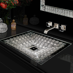 Rhapsody600 ELIZABETH クリスタルガラス洗面器600mm(埋め込み)