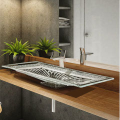 Rhapsody800 GAIA クリスタルガラス洗面器800mm(置き型・Vessel)