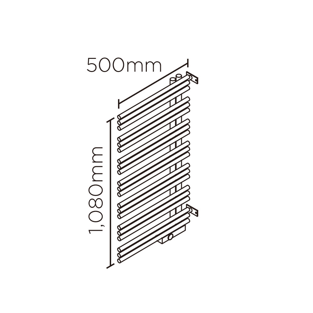 YAE90壁垂直設置(高さ:1080mm 幅:500mm 左開き CANDYRED )キャンディレッド
