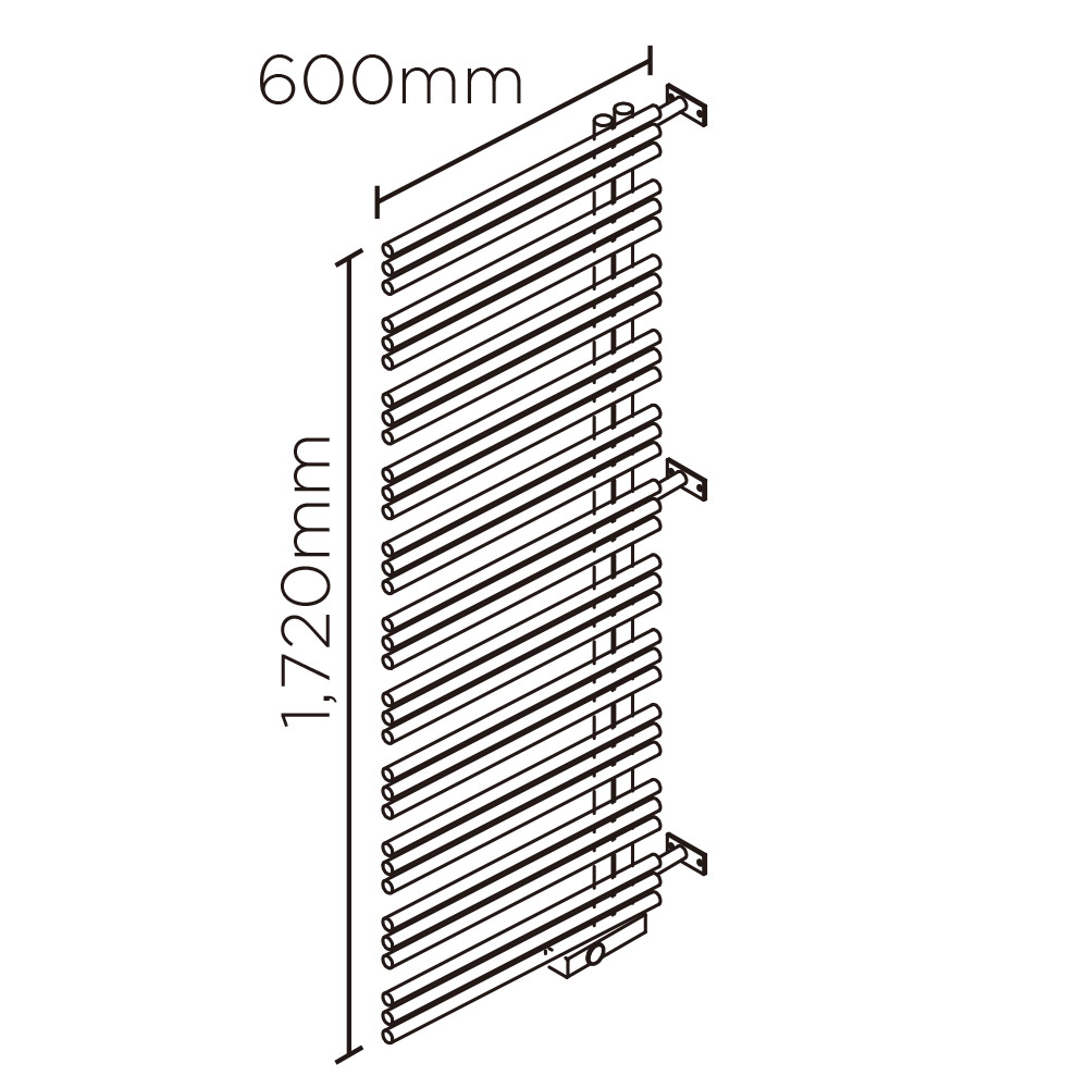 YAE90壁垂直設置(高さ:1720mm 幅:600mm 左開き P089 )プルシアンブルー