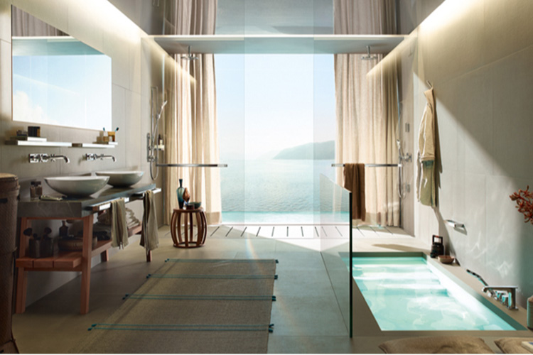 写真:AXOR(アクサー)バスタブのでの使用例