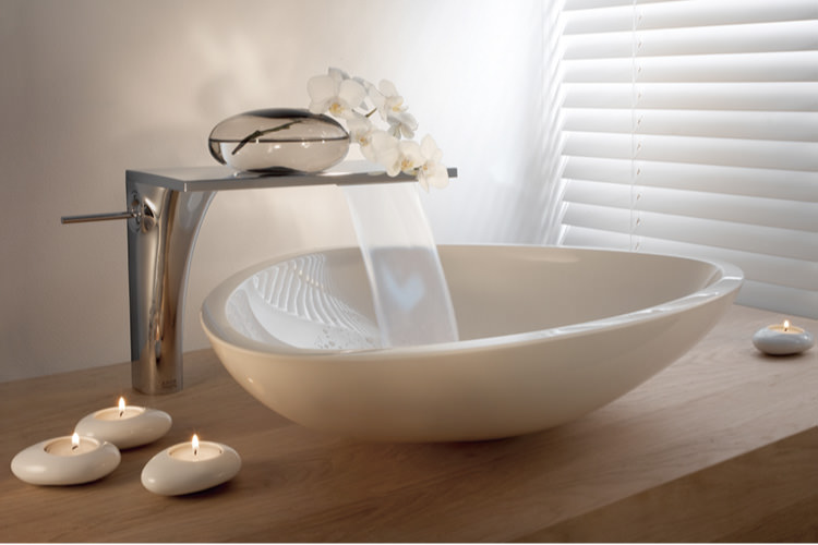 写真:AXOR MASSAUD(アクサーマソ)の水栓使用例