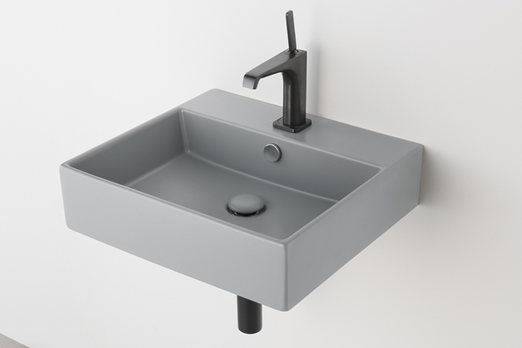 写真:CIELO(チエロ)のSHUI COMFORT SQUARE44 with Tap Hole(シュイコンフォート スクエア44/1穴タイプ)洗面ボウル