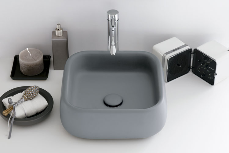 写真:CIELO(チエロ)のSHUI40&45&60(シュイ40&45&60)シリーズSHUI 40 カウンター置き型手洗器400mm